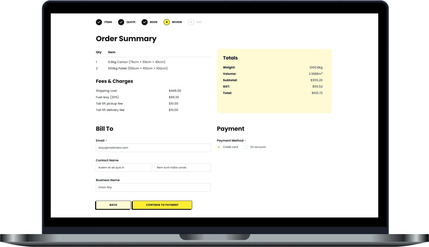 Stage 4: Order summary